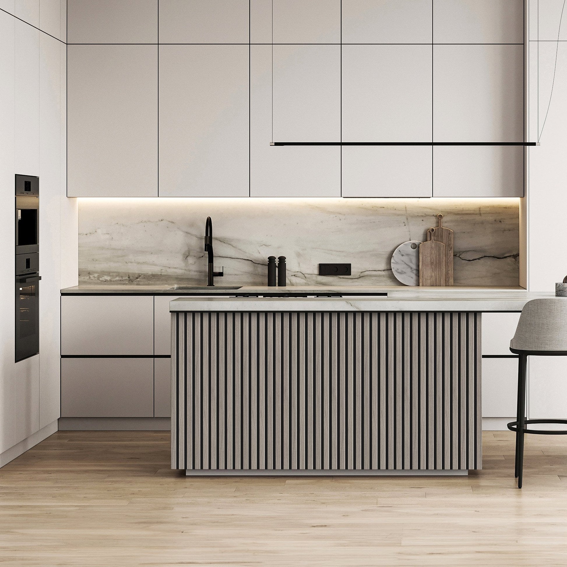 Light Grey - Elevation Acoustic 20mm Fully Finished Wall Panelling (120982)
