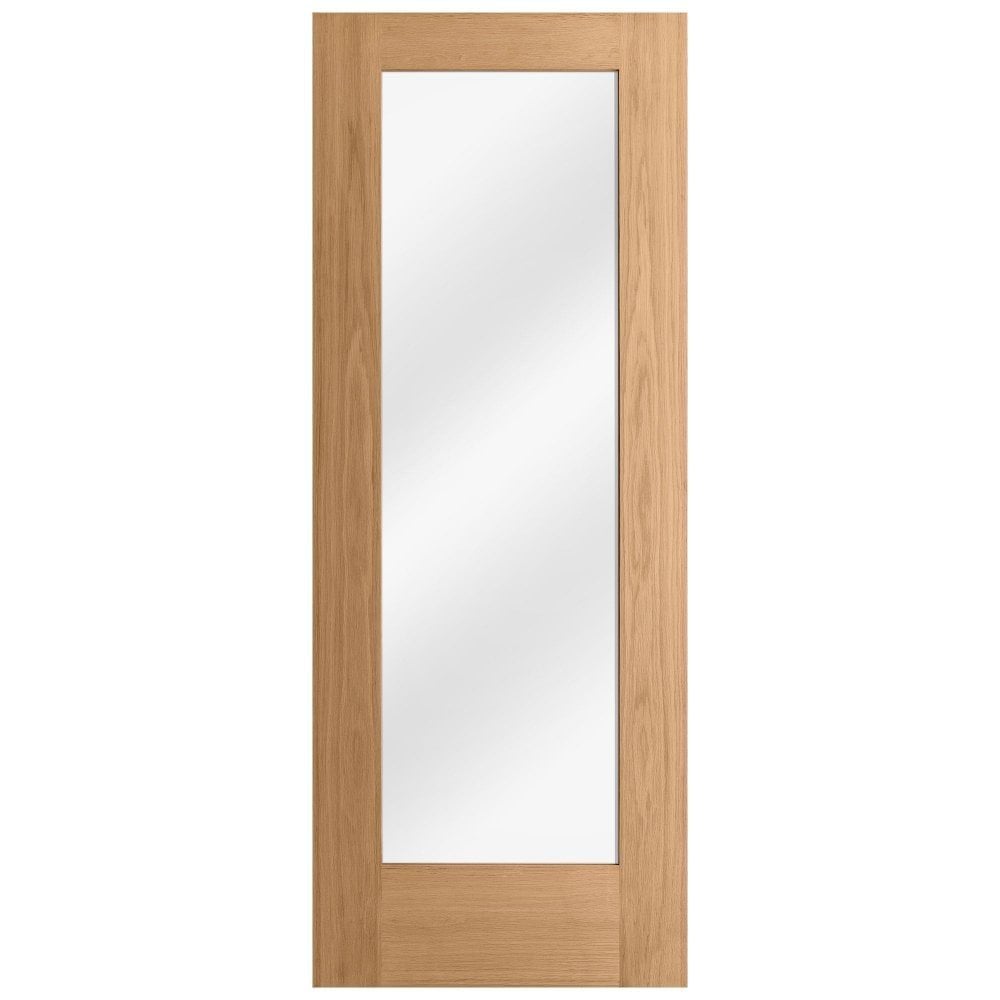 Oak Internal Fully Finished Pattern 10 1 Light Clear Glass FD30 Fire Door (121948)