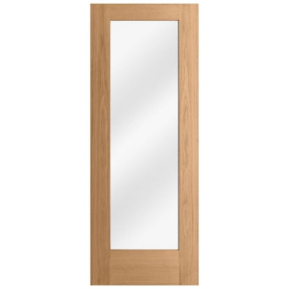 Oak Internal Fully Finished Pattern 10 1 Light Clear Glass FD30 Fire Door (121948)
