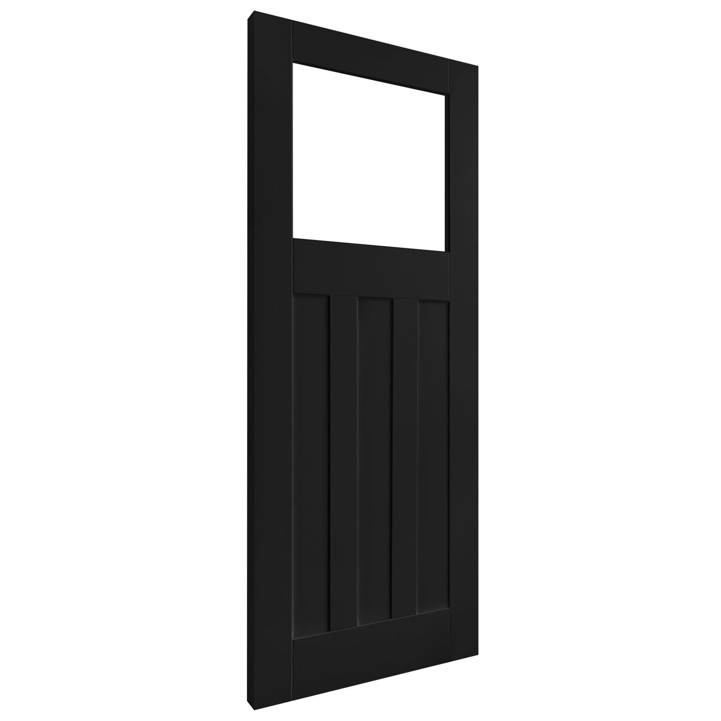 Black Internal Fully Finished Oak DX Clear Glass Door (121609)