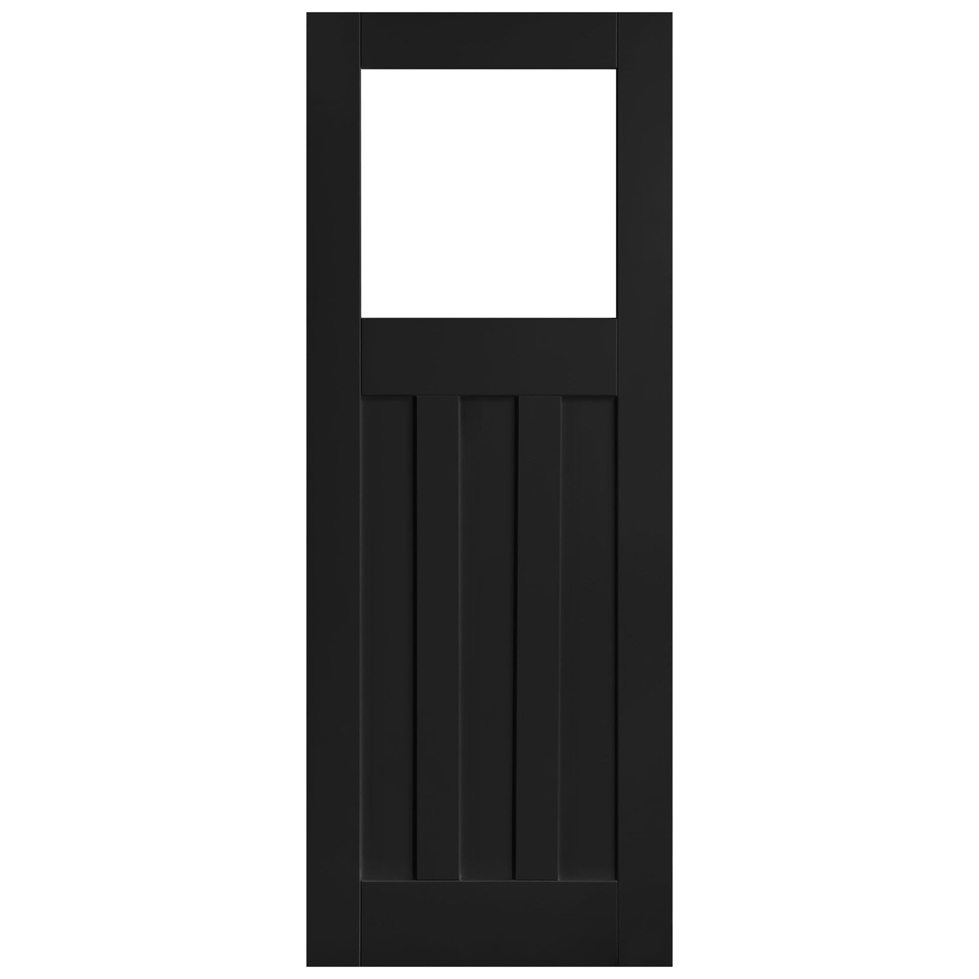 Black Internal Fully Finished Oak DX Clear Glass Door (121609)