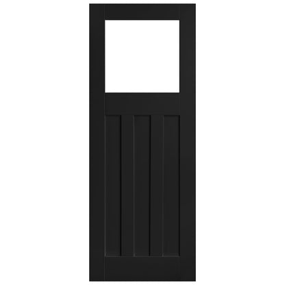 Black Internal Fully Finished Oak DX Clear Glass Door (121609)
