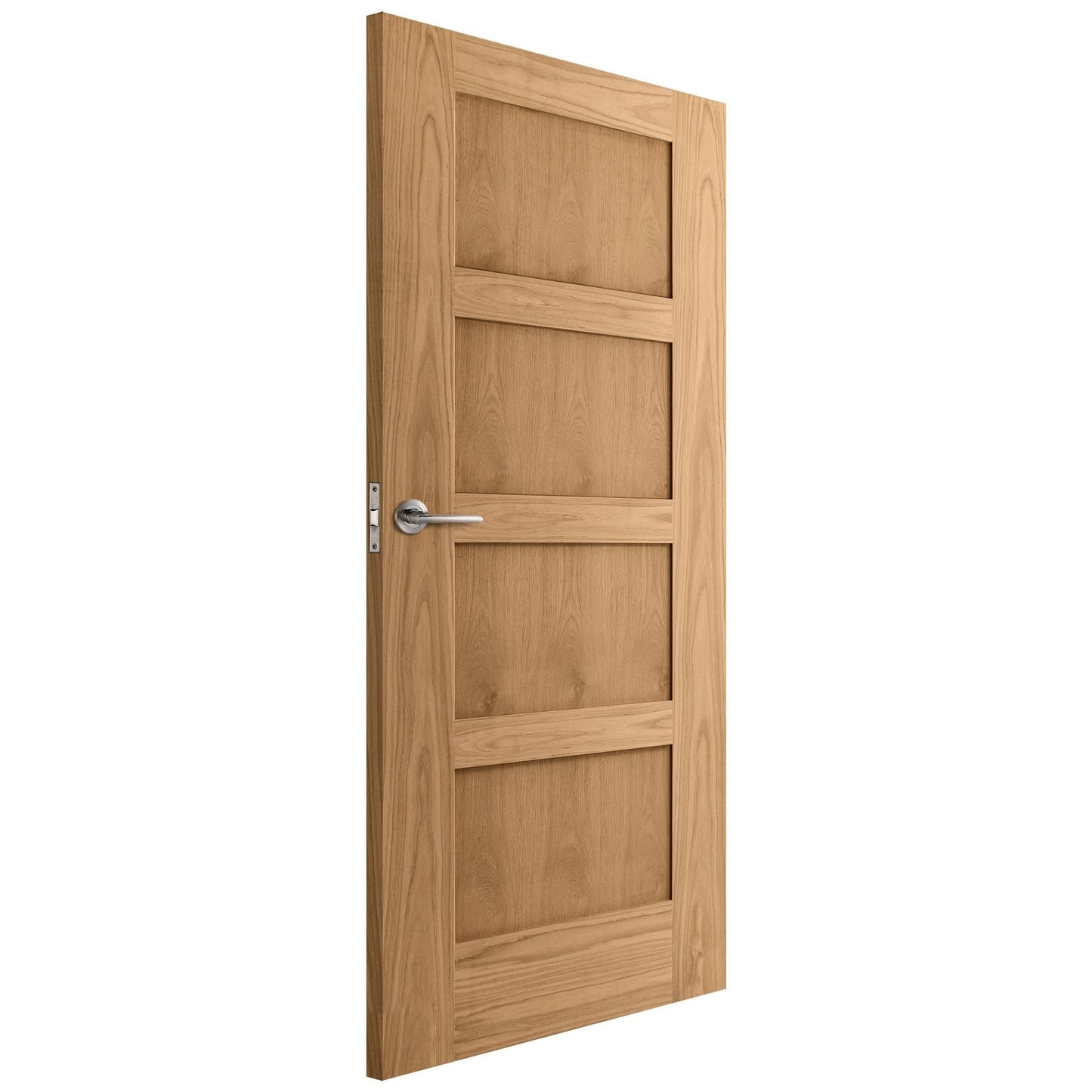 B-Grade Oak Internal Unfinished Shaker 4 Panel FD30 Fire Door (123688)