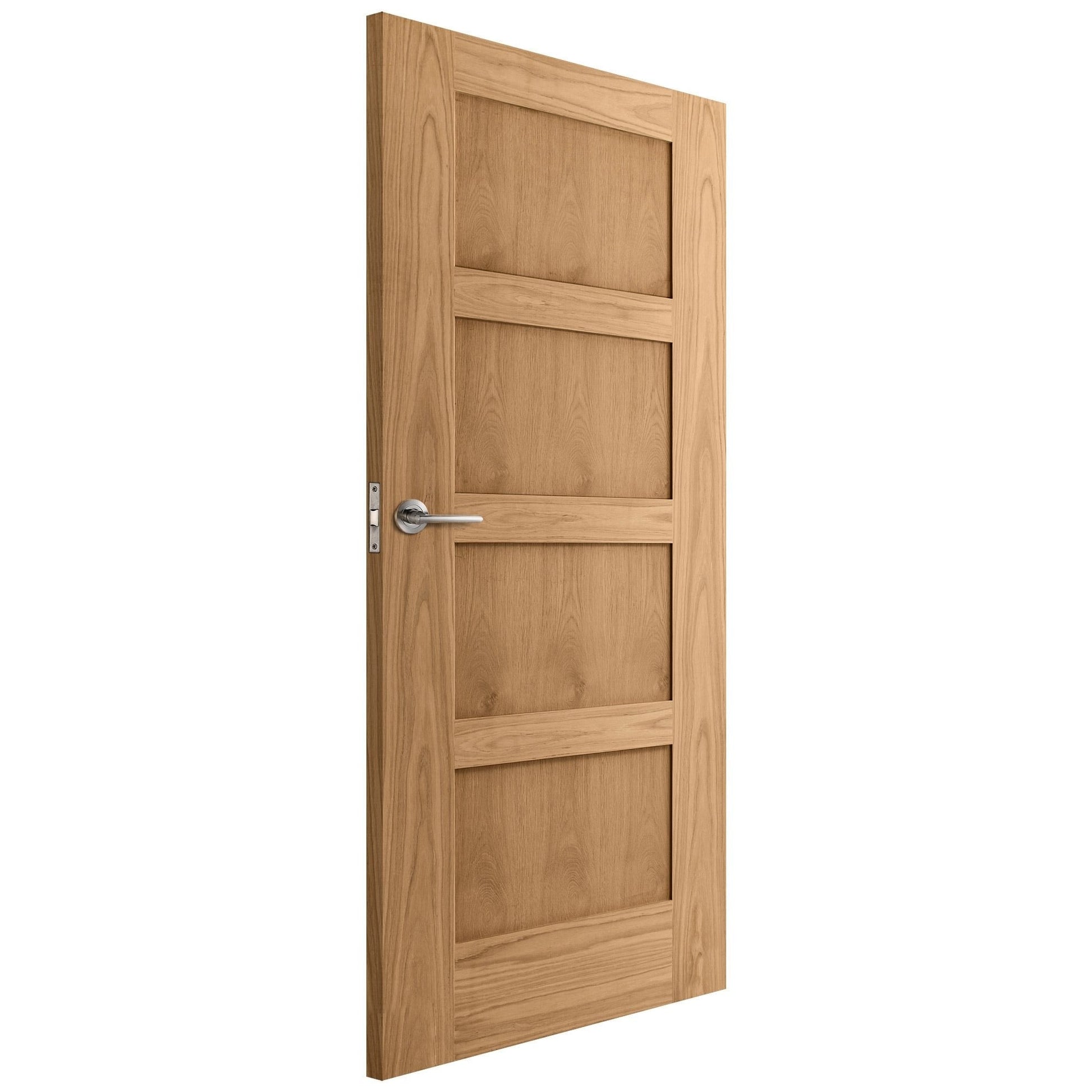 B-Grade Oak Internal Unfinished Shaker 4 Panel FD30 Fire Door (123688)