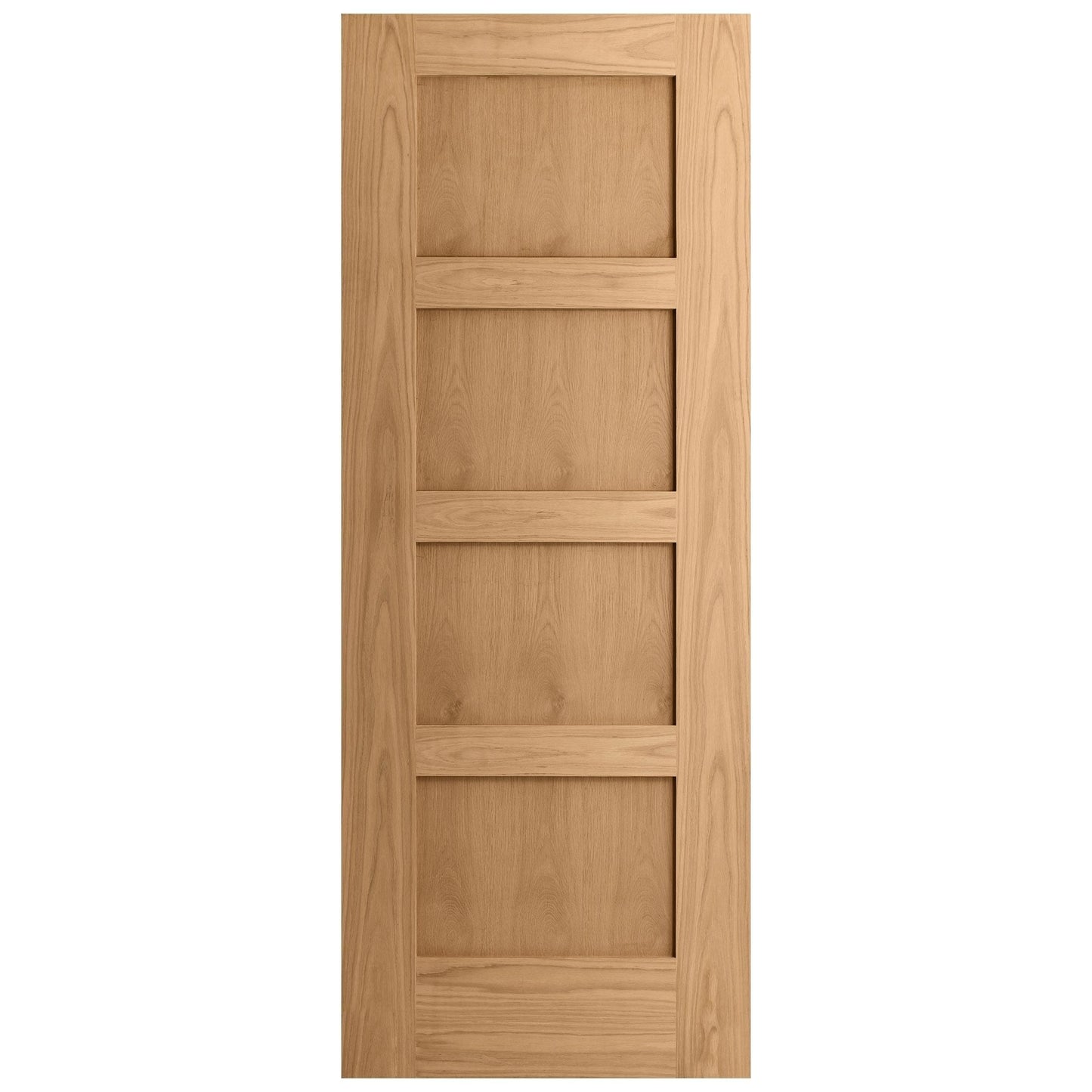 B-Grade Oak Internal Unfinished Shaker 4 Panel FD30 Fire Door (123688)