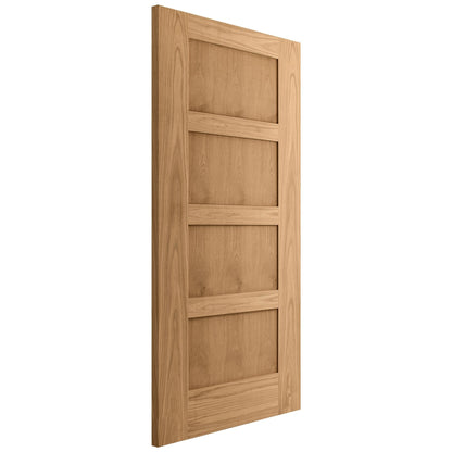 B-Grade Oak Internal Unfinished Shaker 4 Panel FD30 Fire Door (123688)