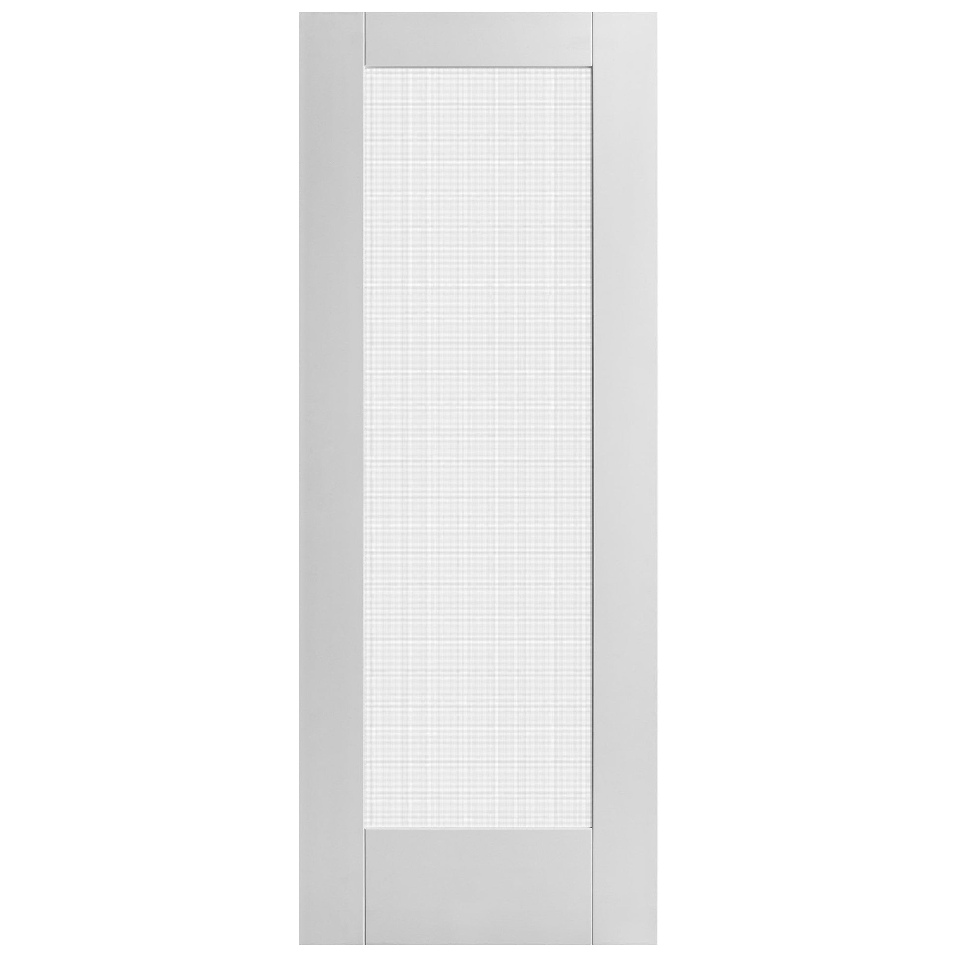 B-Grade White Internal Primed Pattern 10 Ocean Glass Door (123693)