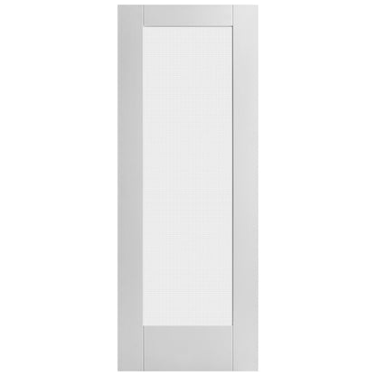 B-Grade White Internal Primed Pattern 10 Ocean Glass Door (123693)