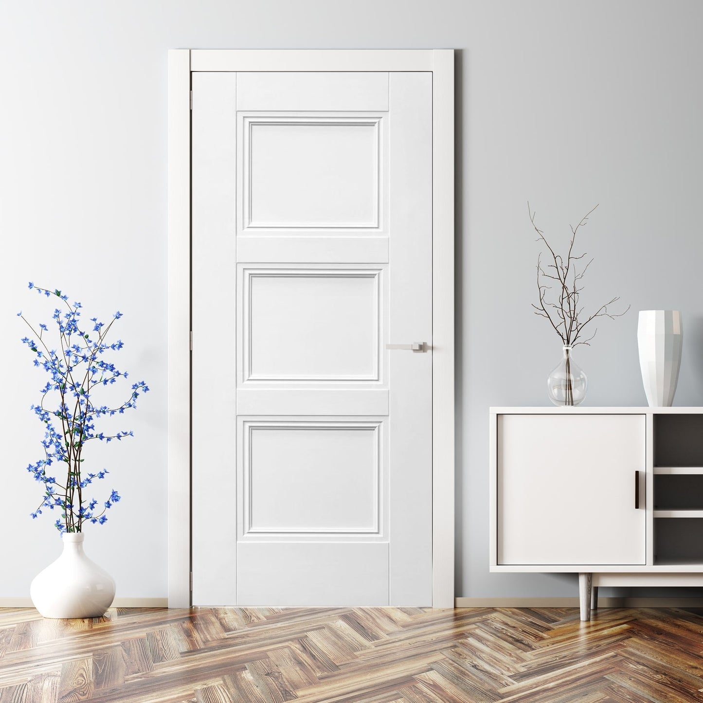 B-Grade White Internal Primed Elegance Ripley Door (123929)