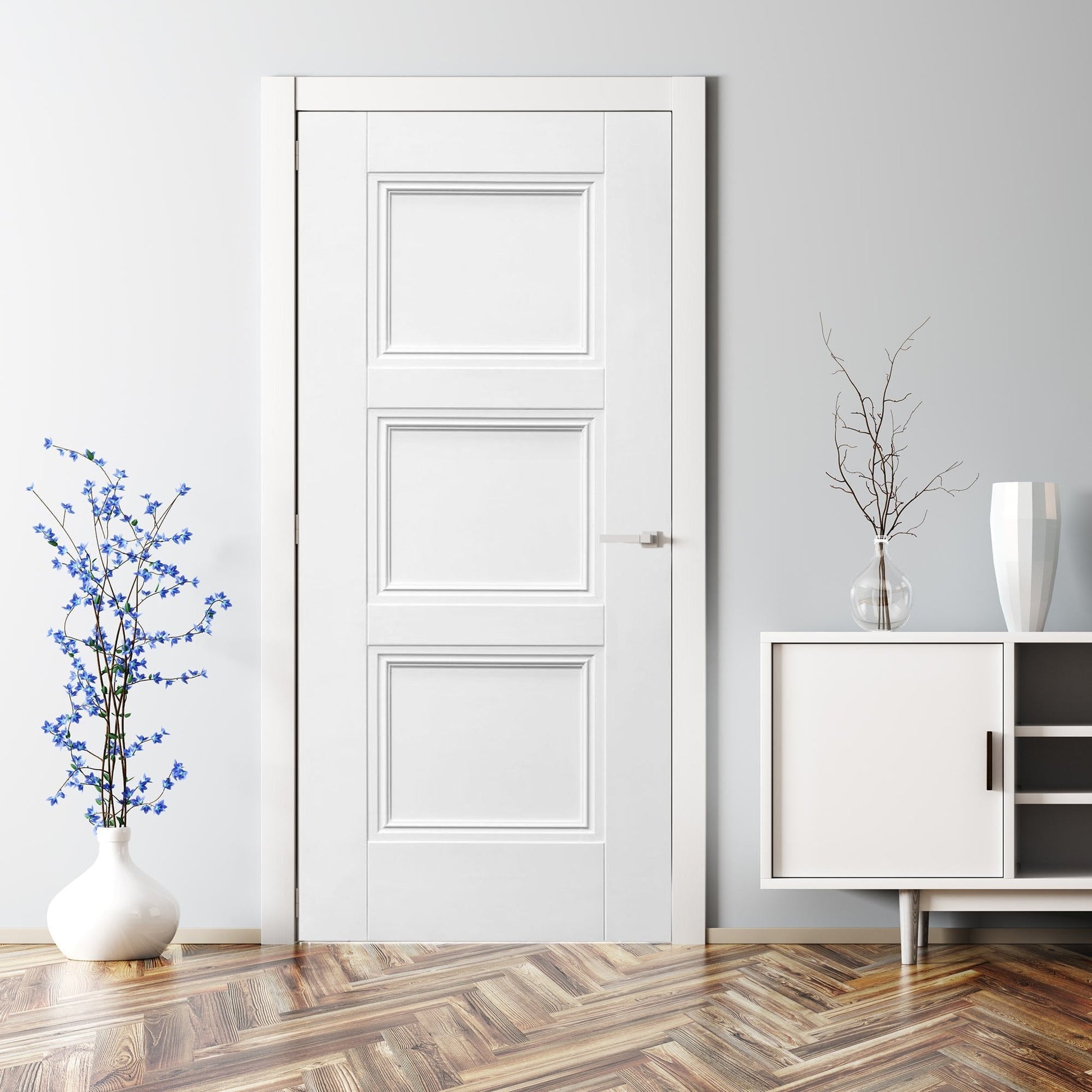 B-Grade White Internal Primed Elegance Ripley Door (123929)