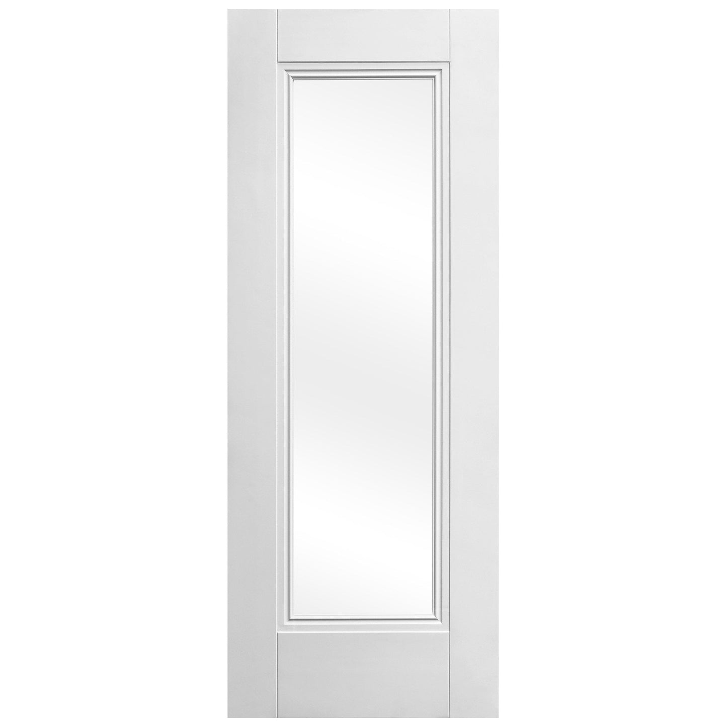 B-Grade White Internal Primed Elegance Lancaster 1 Light Clear Glass Door (123715)