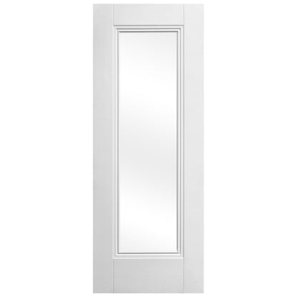 B-Grade White Internal Primed Elegance Lancaster 1 Light Clear Glass Door (123715)