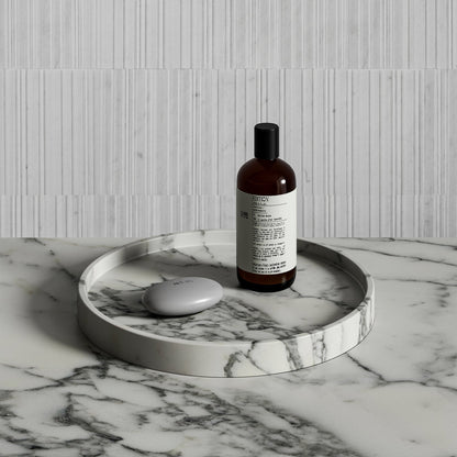 Affinity Arabescato Marble Round Tray