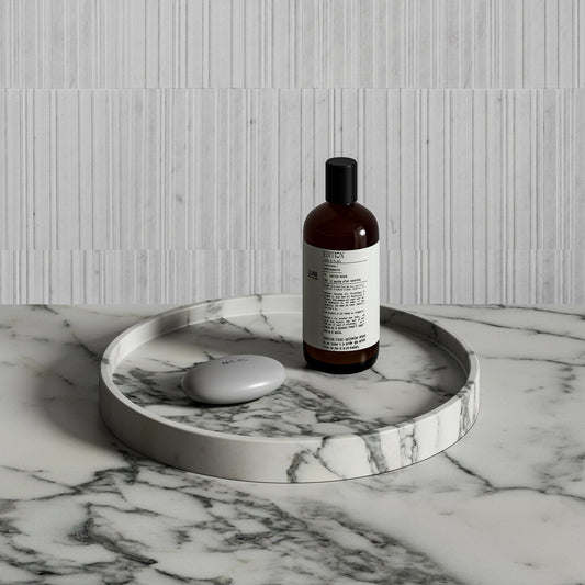 Affinity Arabescato Marble Round Tray