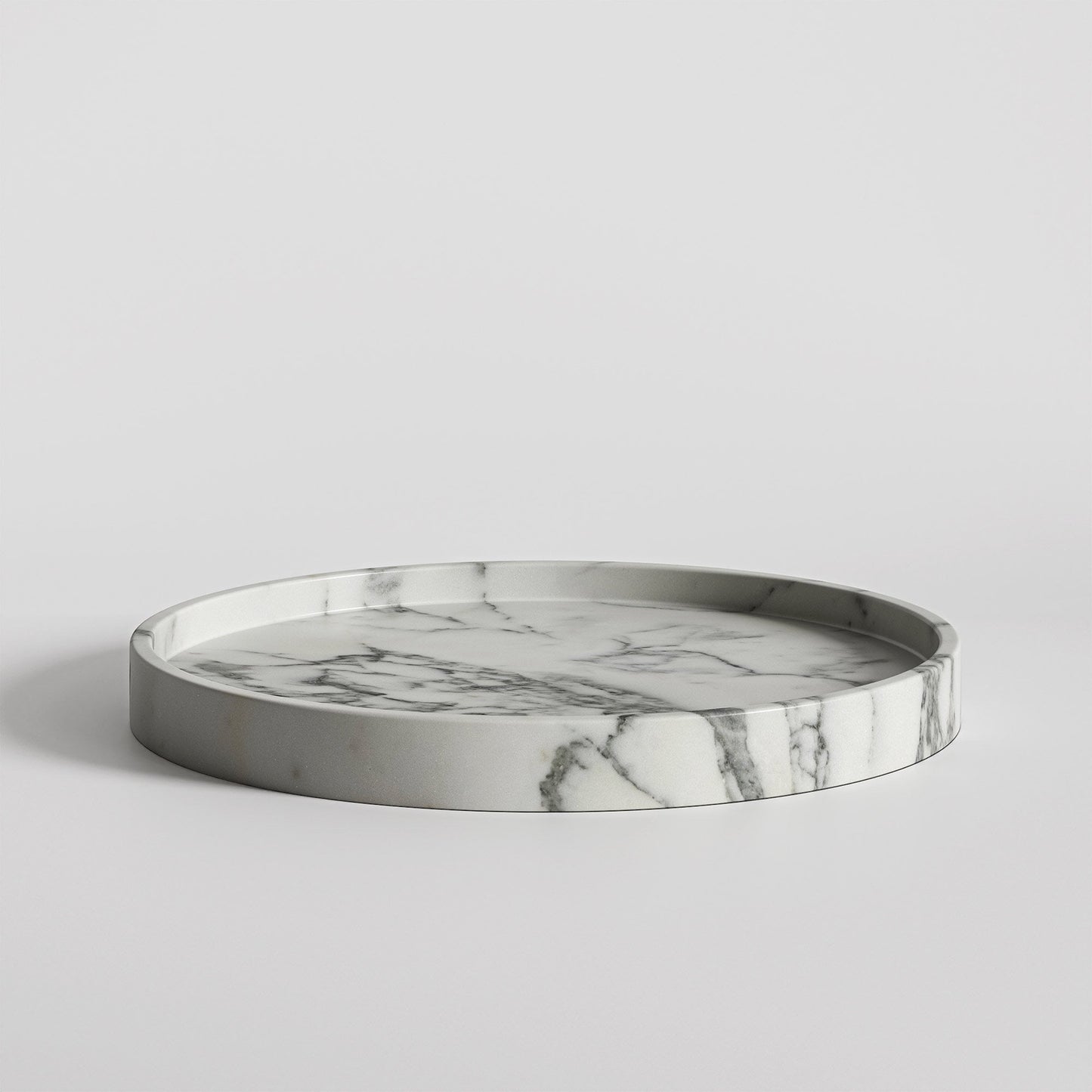 Affinity Arabescato Marble Round Tray