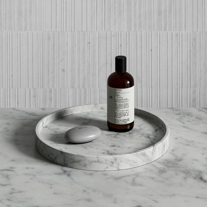 Affinity Carrara Marble Round Tray