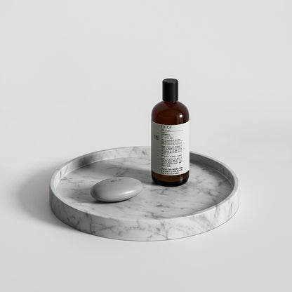 Affinity Carrara Marble Round Tray