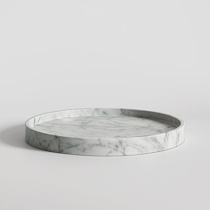 Affinity Carrara Marble Round Tray