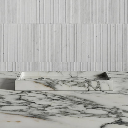 Affinity Arabescato Marble Rectangular Tray
