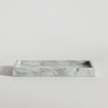 Affinity Carrara Marble Rectangular Tray