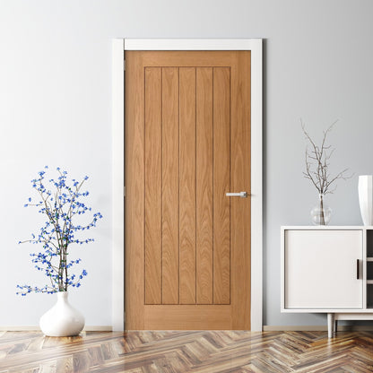 Oak Internal Fully Finished Farley Made-to-Measure FD30 Fire Door (122640)