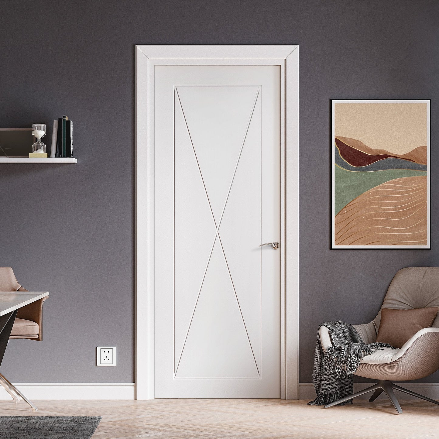 White Internal Primed Alexa FD30 Fire Door (79062)