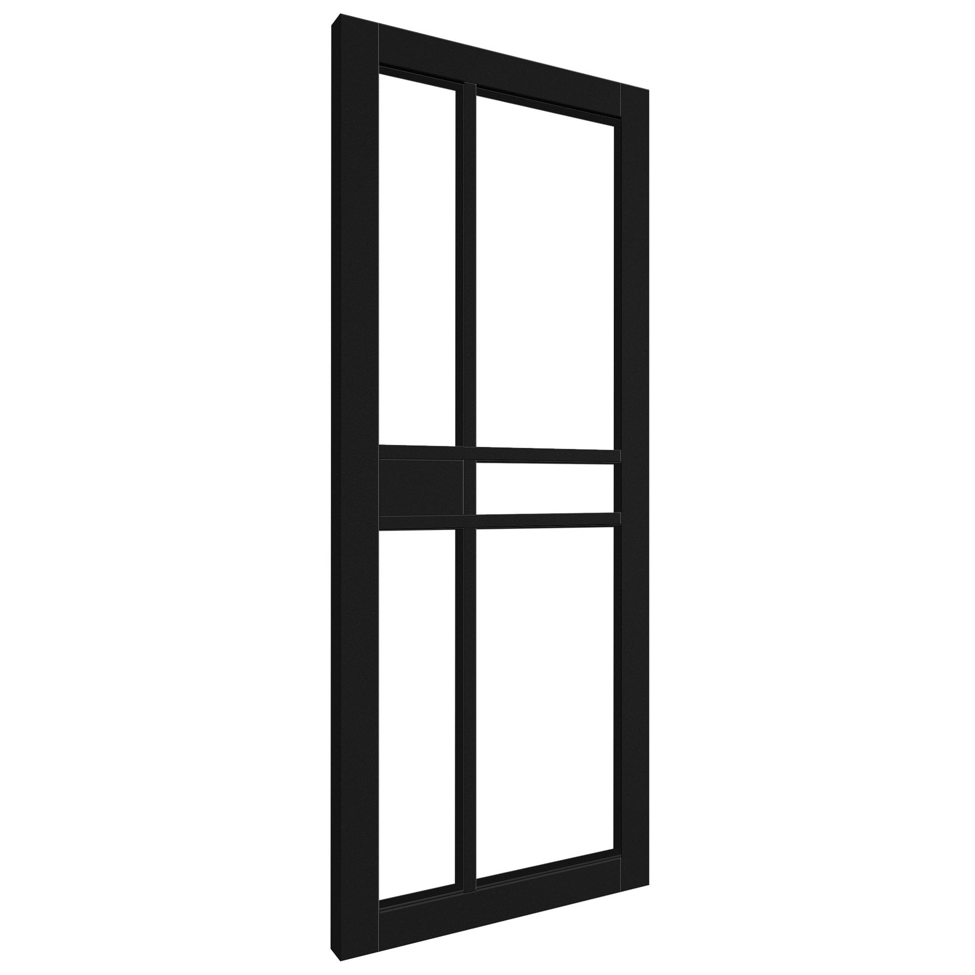 Black Internal Fully Finished Sudio 1 Panel 5 Light Clear Glass Door (121191)