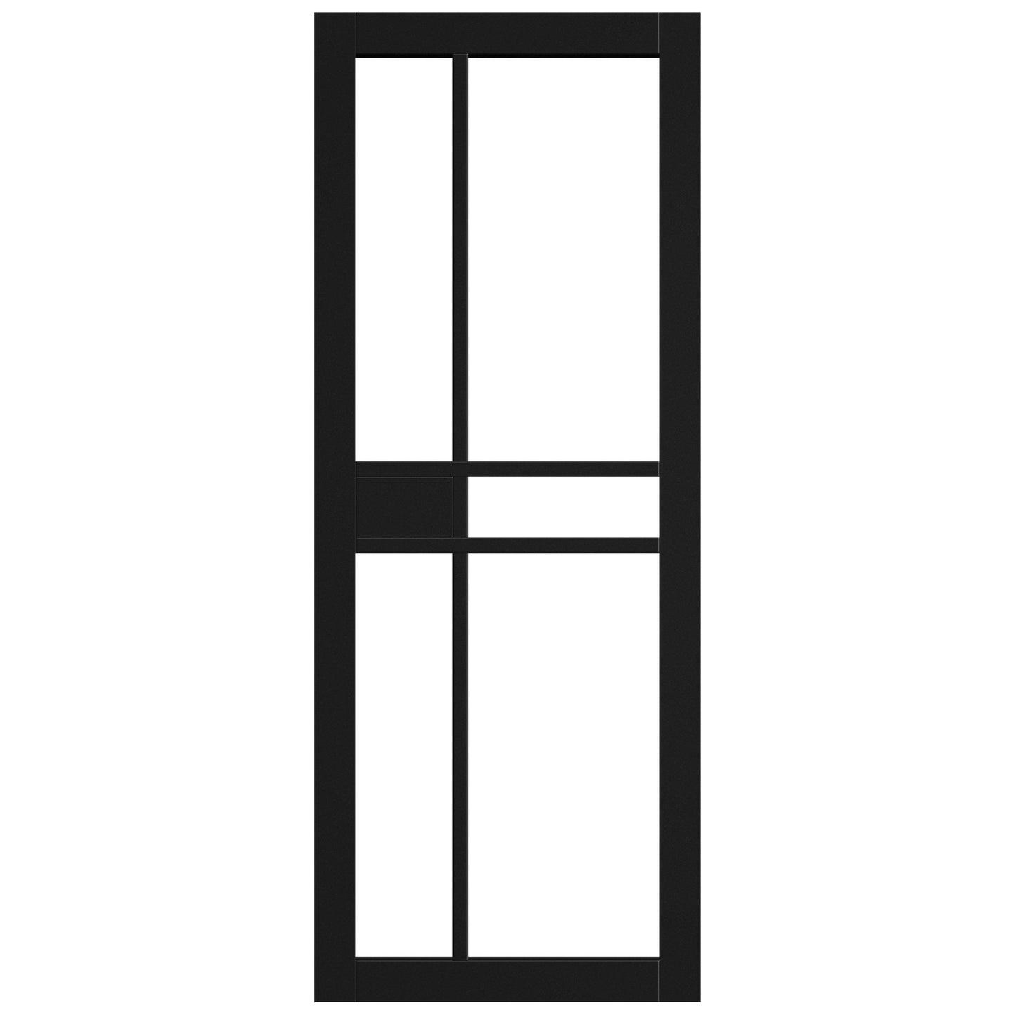 Black Internal Fully Finished Sudio 1 Panel 5 Light Clear Glass Door (121191)