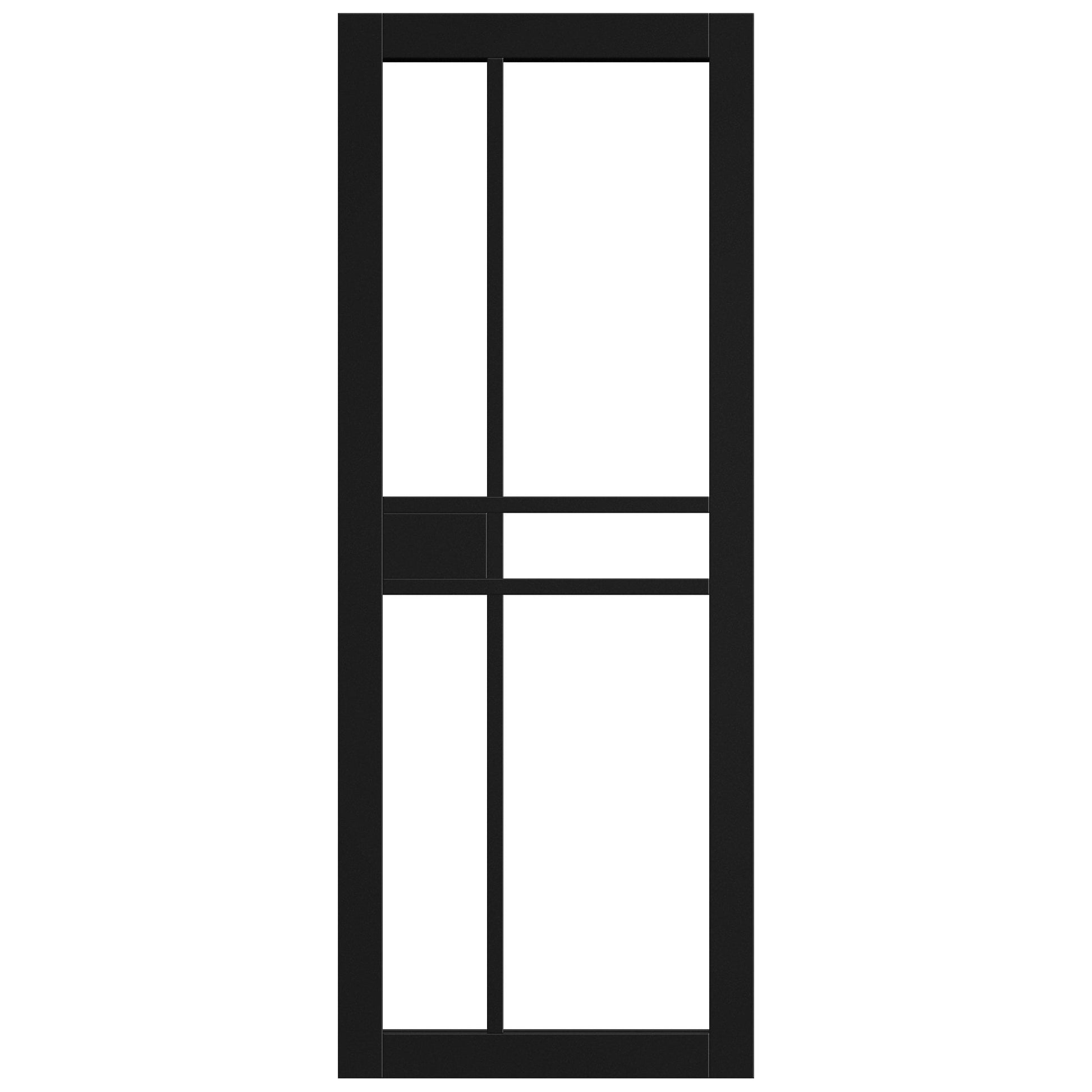 Black Internal Fully Finished Sudio 1 Panel 5 Light Clear Glass Door (121191)