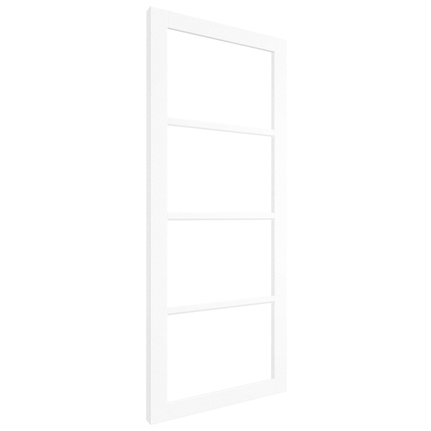 Internal Primed Studio Industrial 4 Light Clear Glass Door (121195)