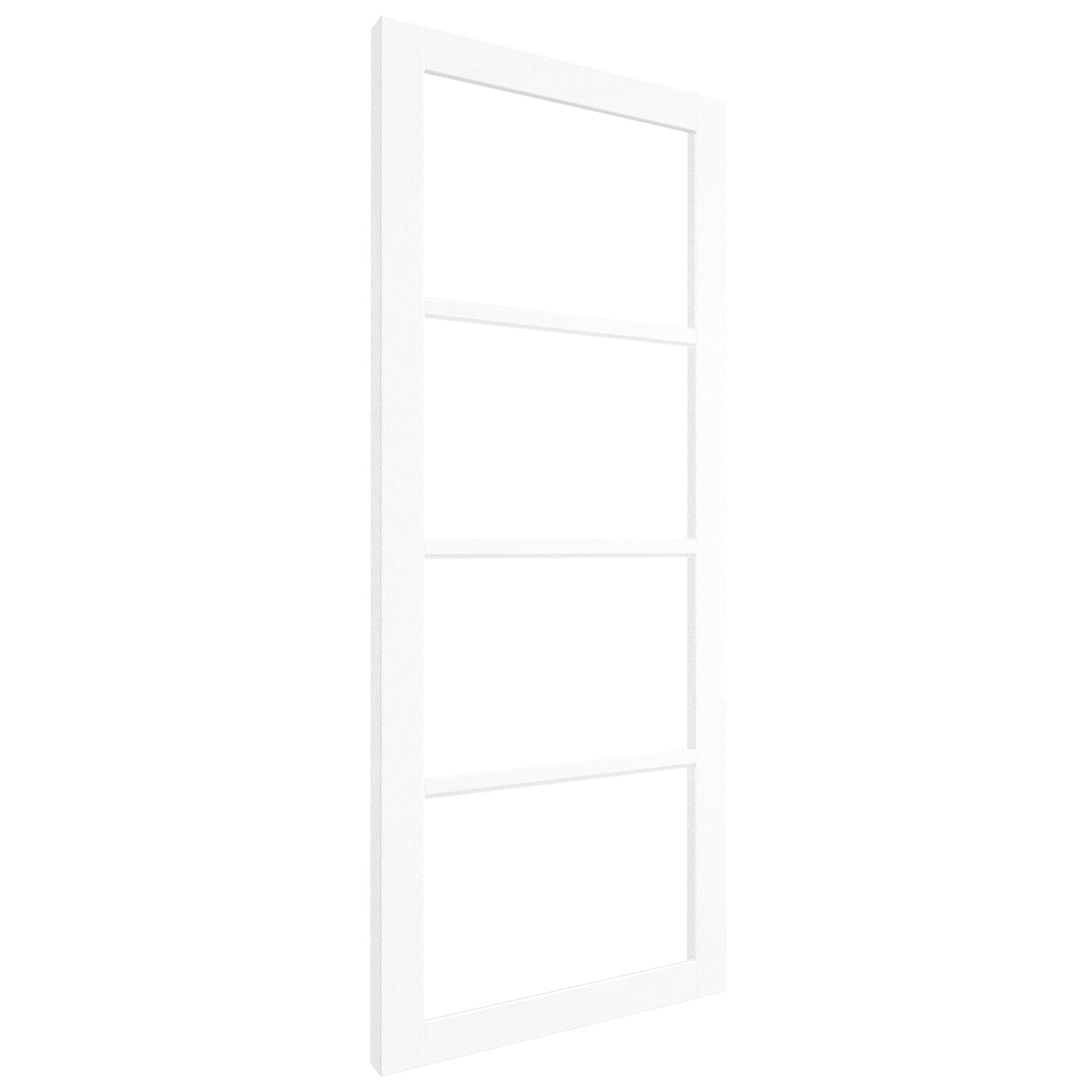 Internal Primed Studio Industrial 4 Light Clear Glass Door (121195)