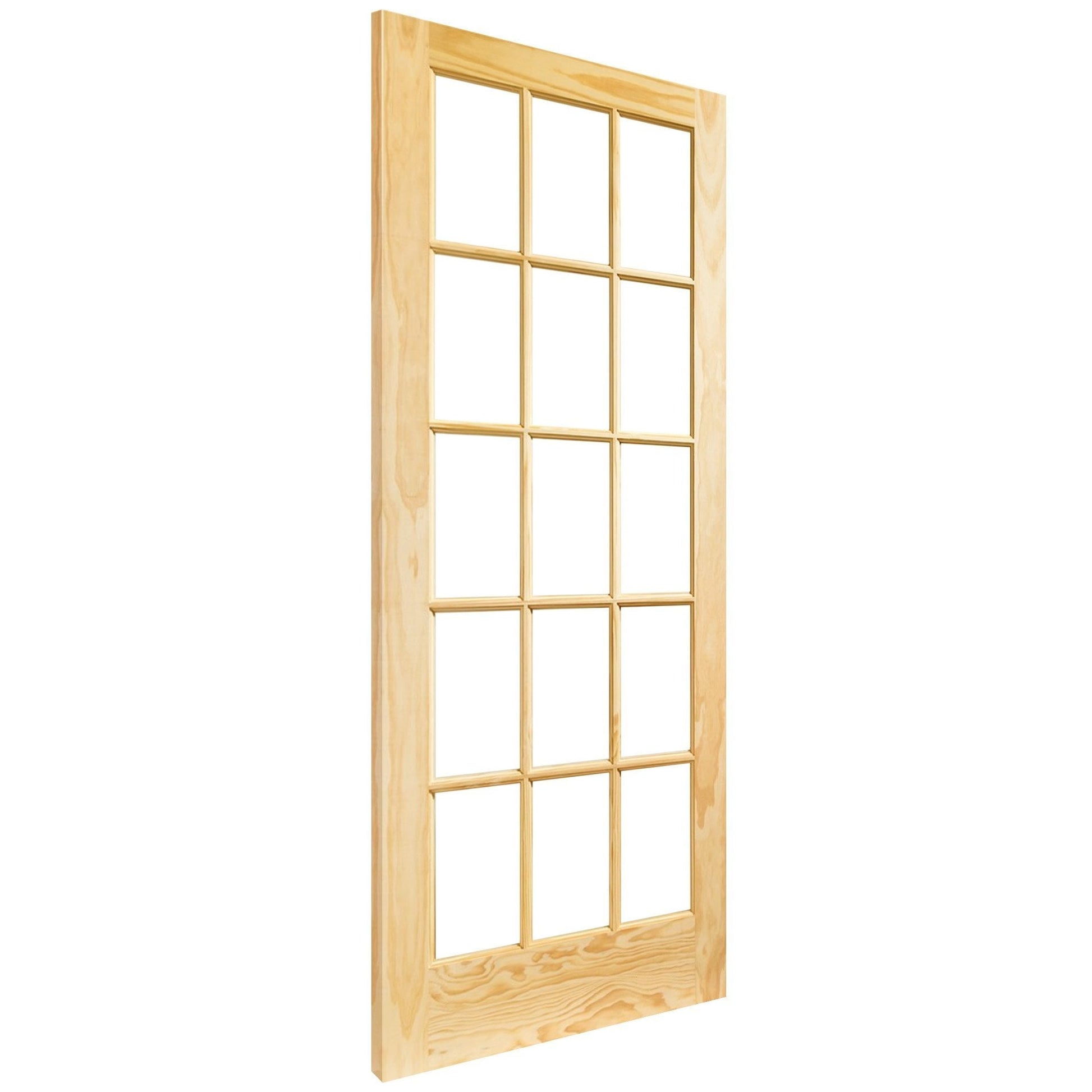 B-Grade Clear Pine Internal Unfinished SA 15 Clear Glass Door (123866)