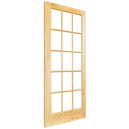 B-Grade Clear Pine Internal Unfinished SA 15 Clear Glass Door (123866)