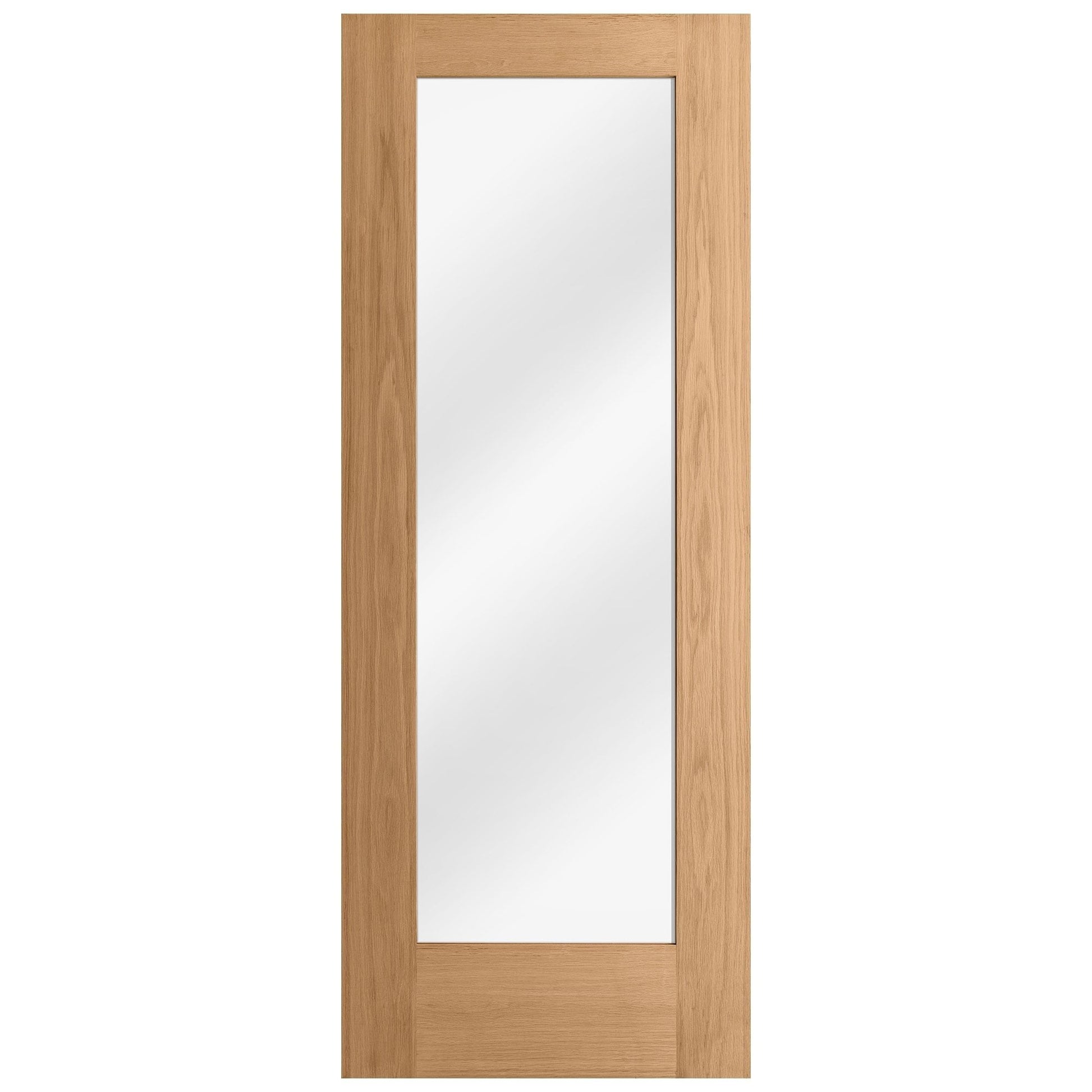 B-Grade Internal Oak Unfinished Pattern 10 1L Clear Glass Door (IOPAT10CG)