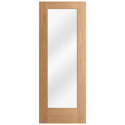 B-Grade Internal Oak Unfinished Pattern 10 1L Clear Glass Door (IOPAT10CG)