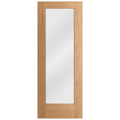 B-Grade Oak Internal Unfinished Pattern 10 1L Obscure Glass Door (IOPAT10OBG)