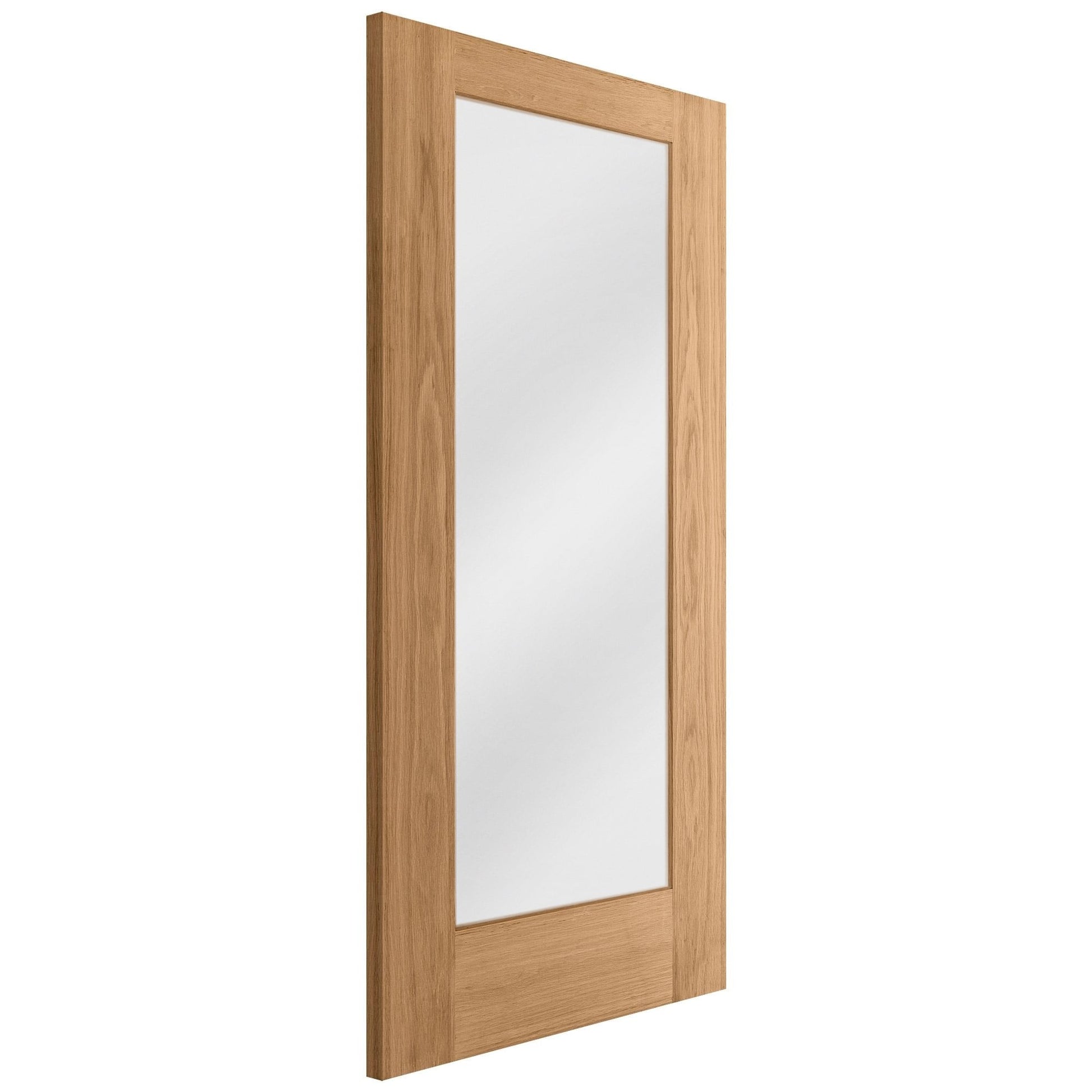 B-Grade Oak Internal Unfinished Pattern 10 1L Obscure Glass Door (IOPAT10OBG)