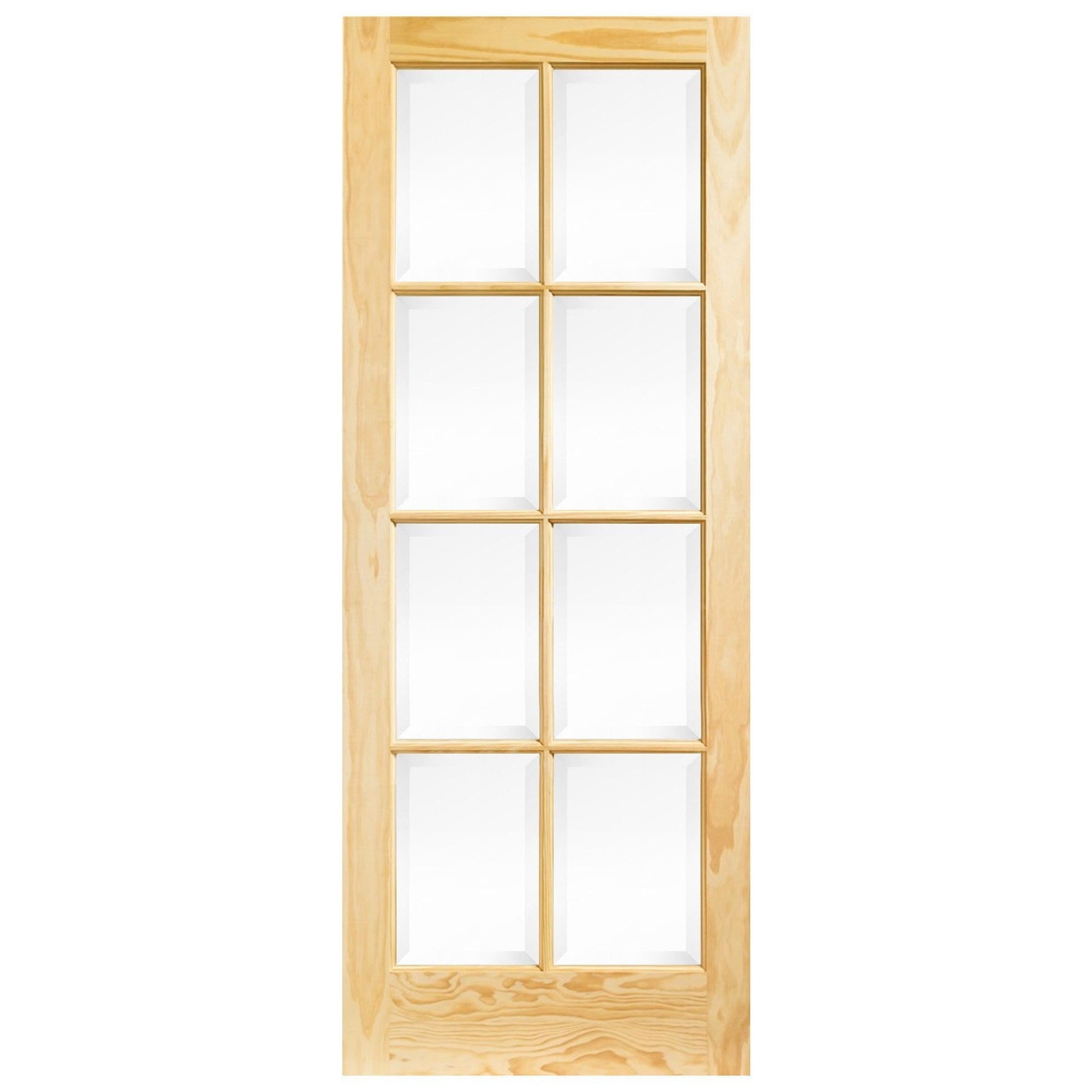 B-Grade Clear Pine Internal Unfinished SA 8 Clear Bevelled Glass Door (123877)