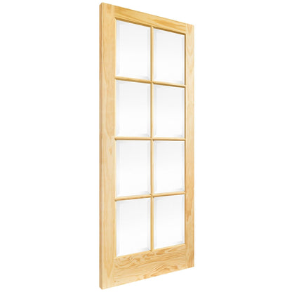 B-Grade Clear Pine Internal Unfinished SA 8 Clear Bevelled Glass Door (123877)