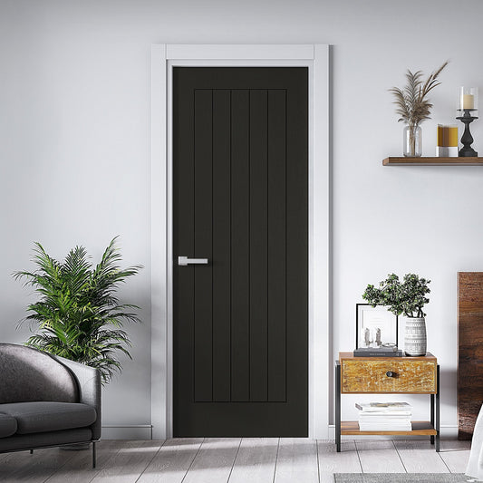 B-Grade Black Internal Fully Finished Oak Farley Door (123878)