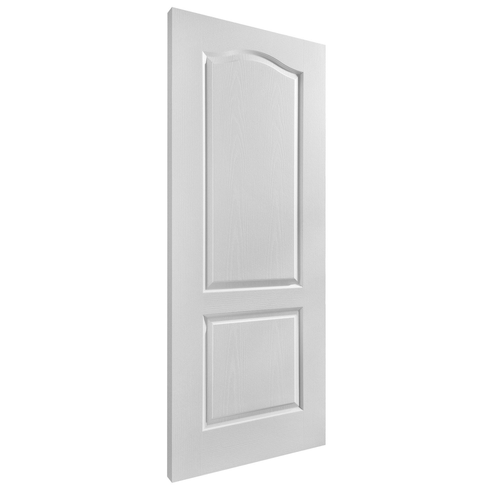 B-Grade White Internal Primed Lifestyle Moulded Textured Classique 2 Panel Arch Door (123882)