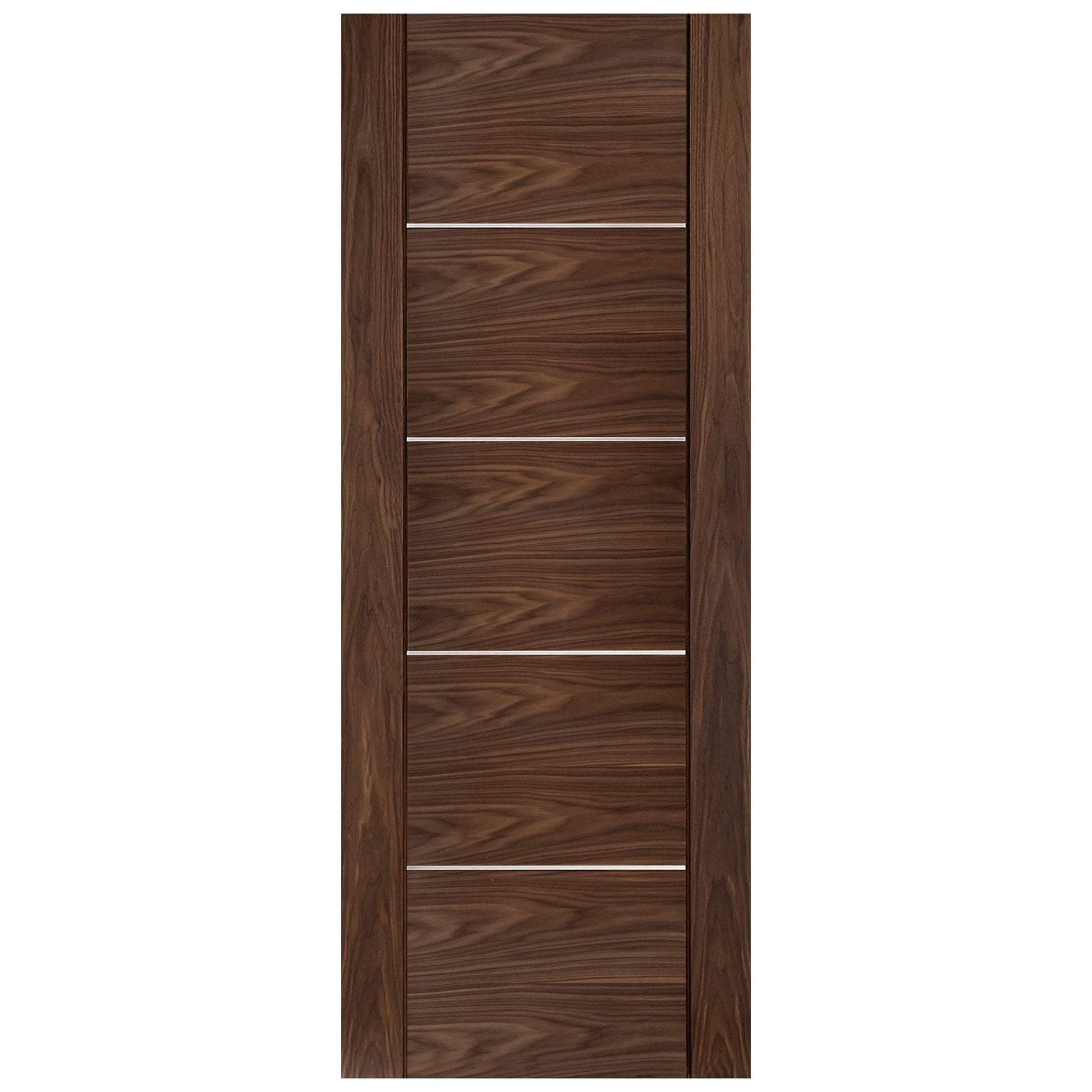B-Grade Walnut Internal Fully Finished Venice 5 Panel Door (123890)