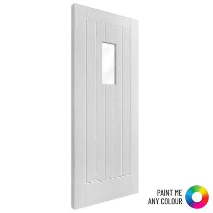 B-Grade White External Fully Finished Richmond 1 Light Clear Glass Door (123893)