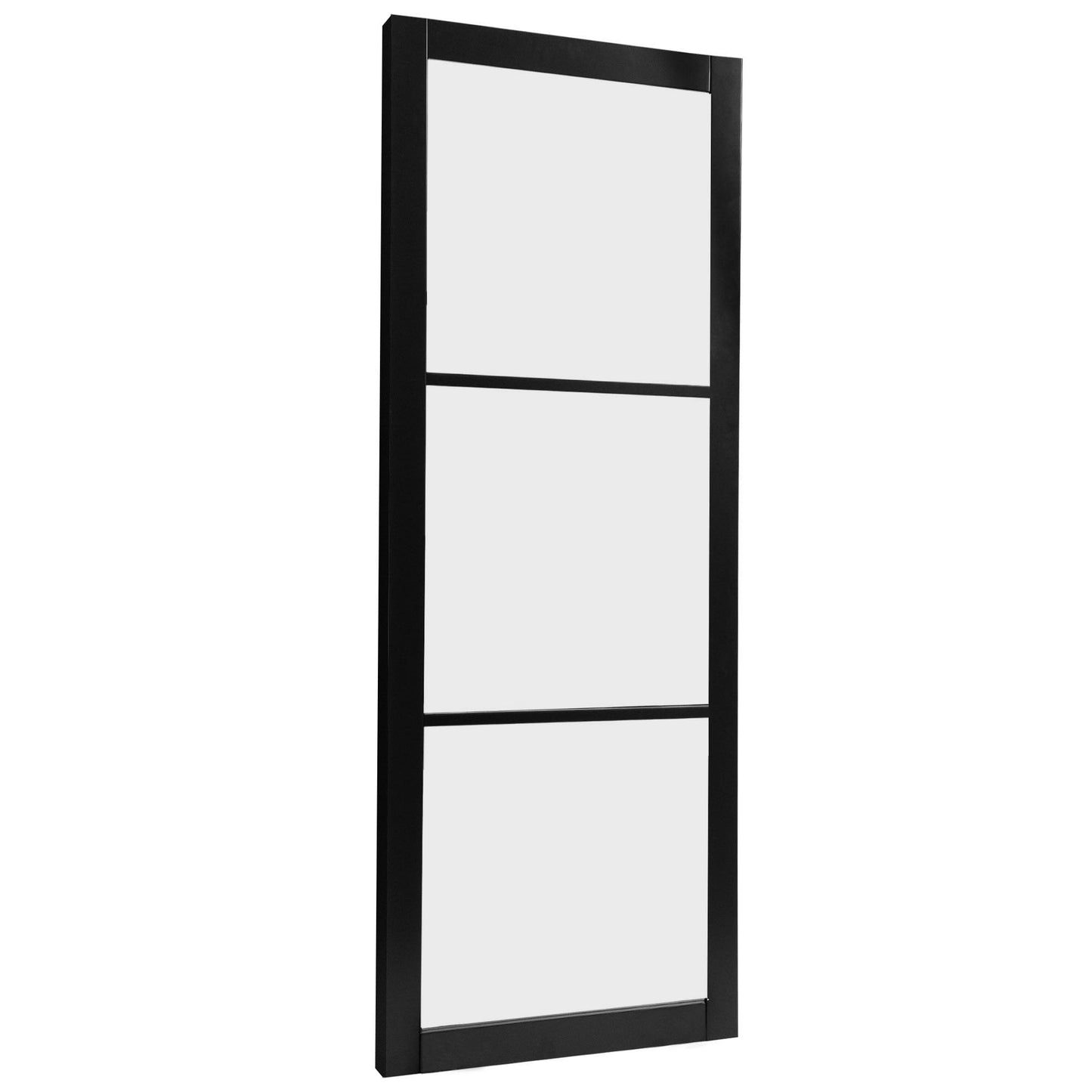 B-Grade Black Internal Fully Finished Industrial Studio 3 Light Obscure Glass Door (123907)