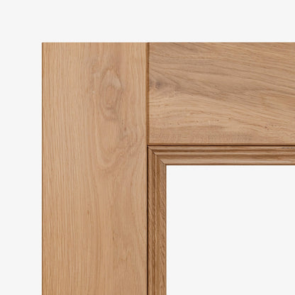 B-Grade Internal Fully Finished Rustic Oak Victorian 2 Light Clear Glazed Door (LOLRUSGOAK)