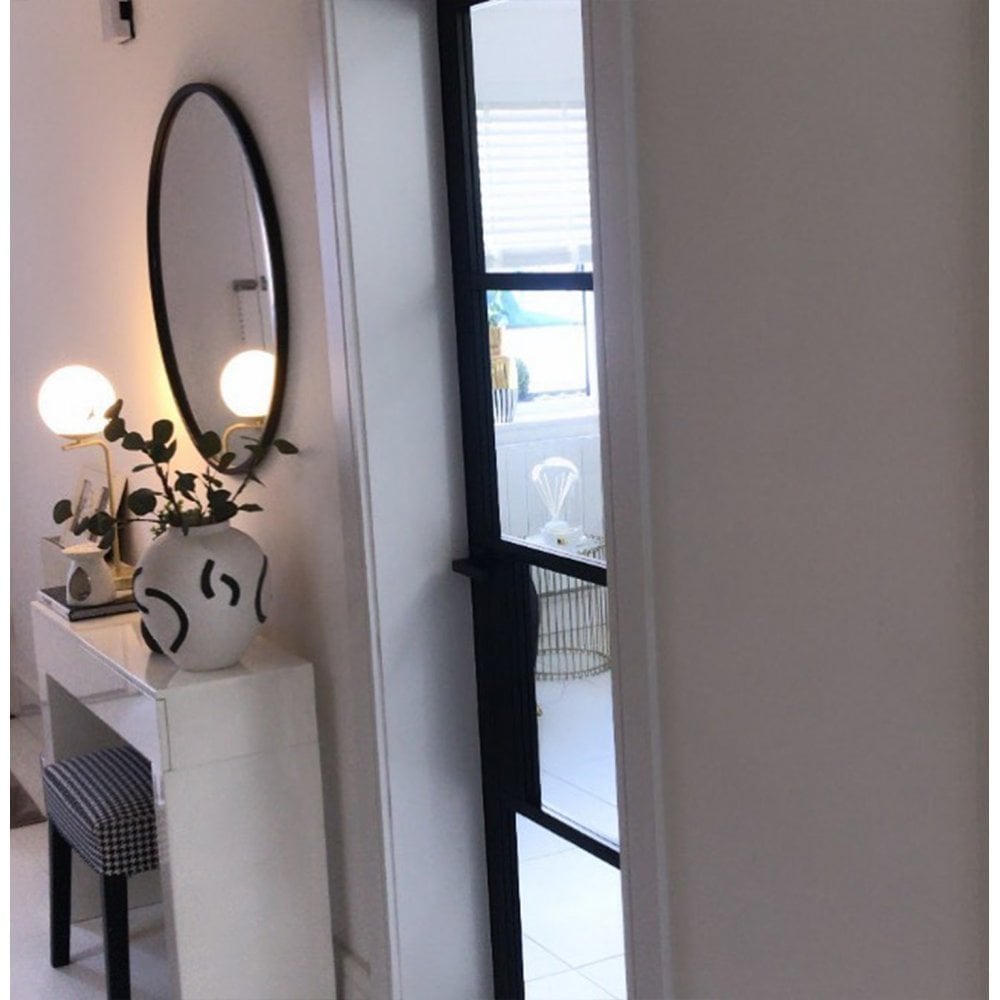 B-Grade Black Internal Primed Industrial 2.0 Lifestyle 4 Light Clear Glass Door (123917)