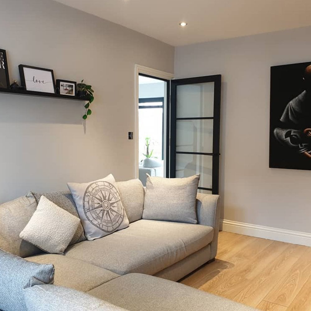 B-Grade Black Internal Primed Industrial 2.0 Lifestyle 4 Light Clear Glass Door (123917)