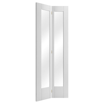 B-Grade White Internal Bifold Primed Pattern 10 2 Light Clear Glass Door (123918)