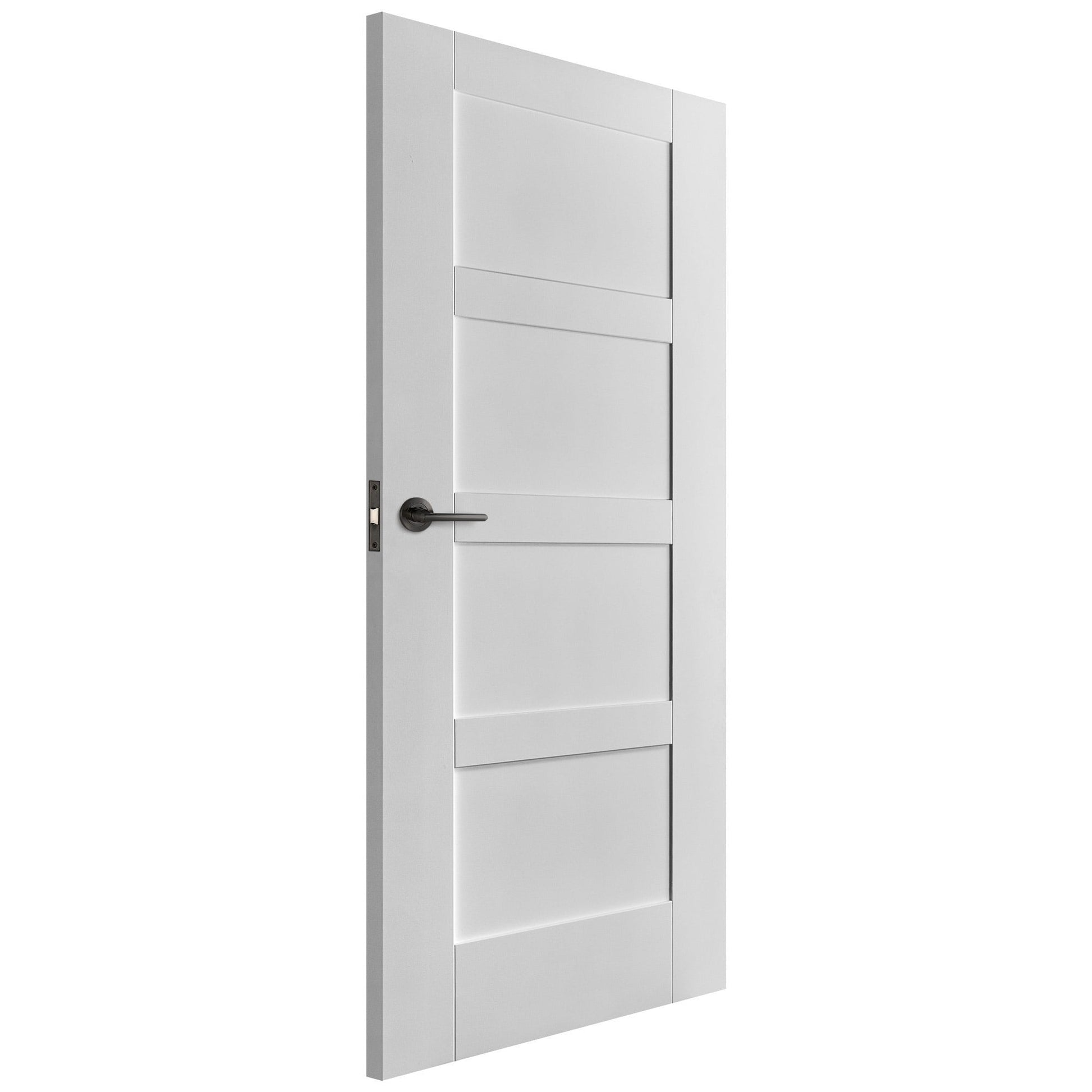 B-Grade White Internal Primed Flat Shaker 4 Panel Door (123921)