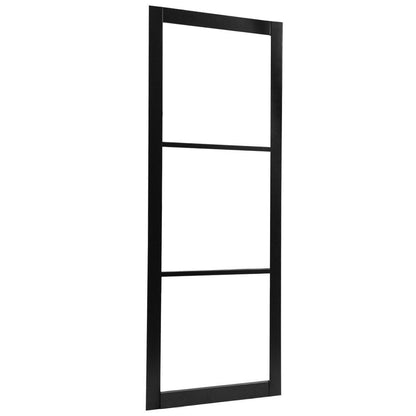 B-Grade Jet Black Internal Primed Industrial 2.0 Lifestyle 3 Light Clear Glass Door (123924)